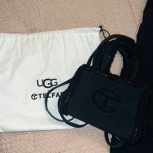 Ugg x Telfar black shearling bag